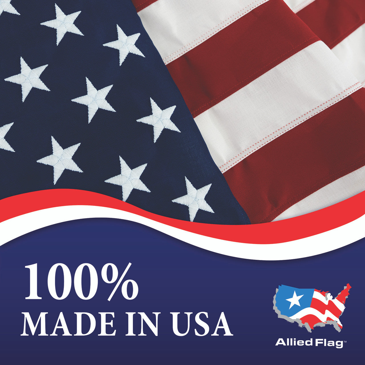 U.S. Flag - 3' x 5' Embroidered Polyester